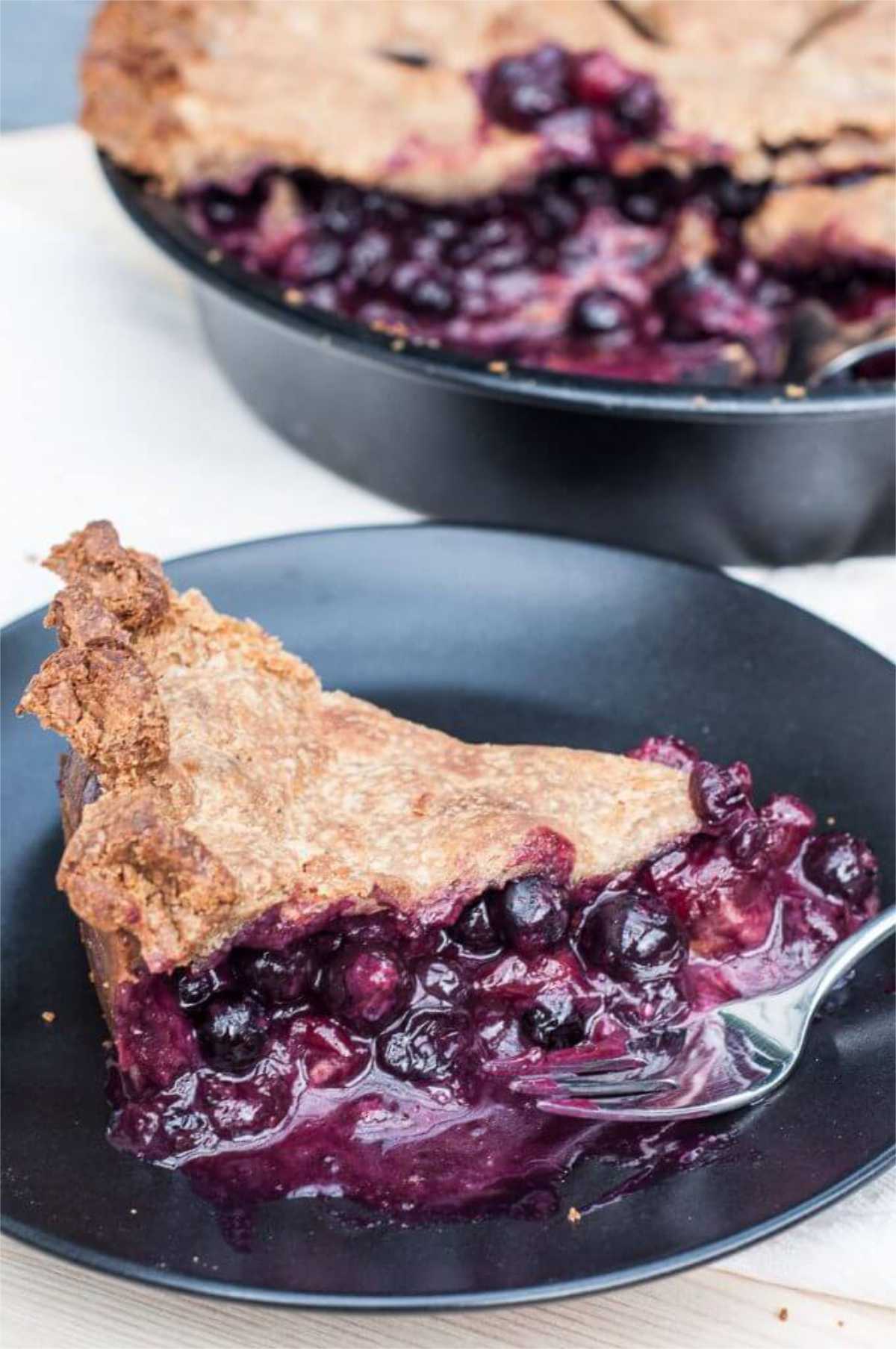 Blueberry Cranberry Pie on plate