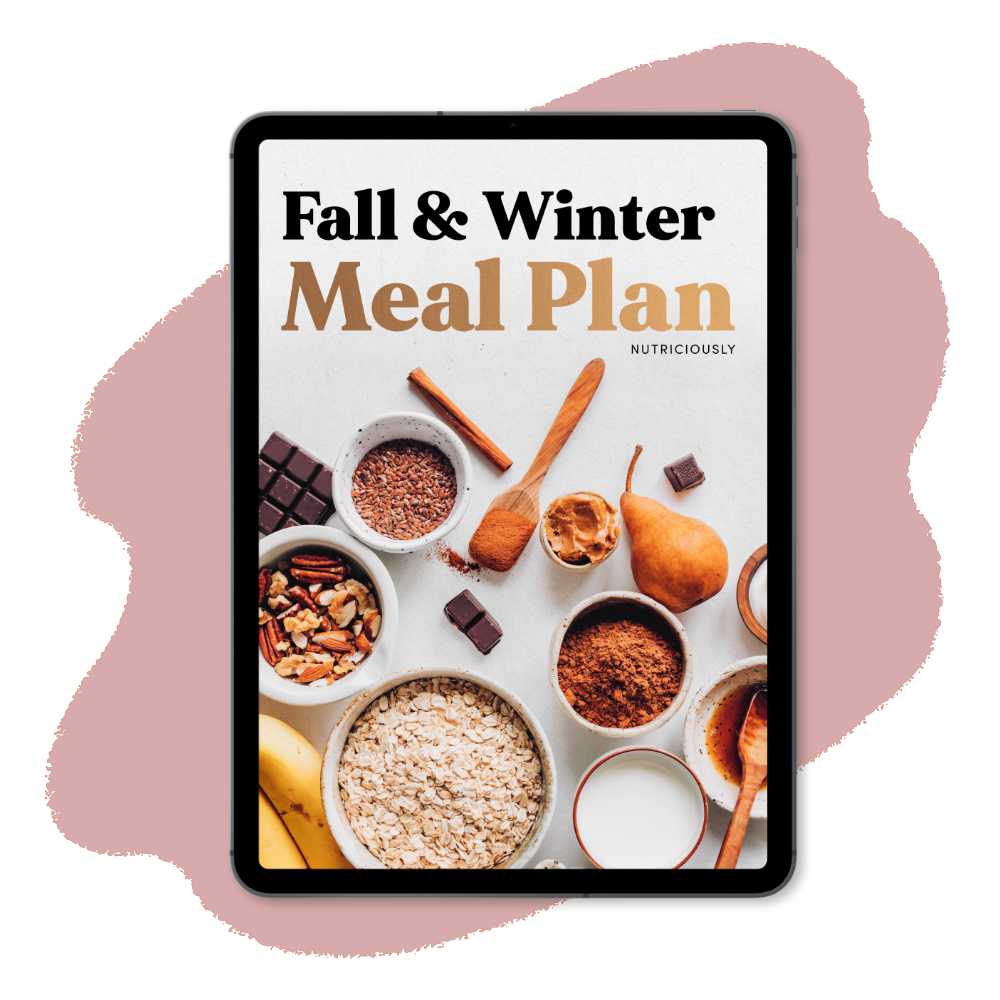 Fall Winter Meal Plan on Pink Splash