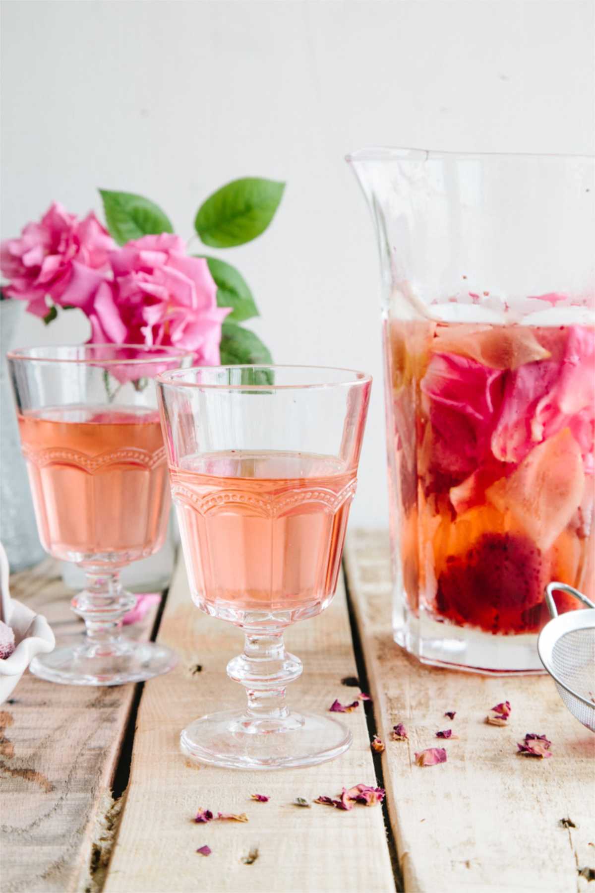 Rose Strawberry Infused Water