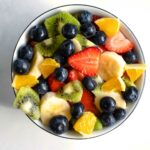 Vegan fruit salad in a bowl