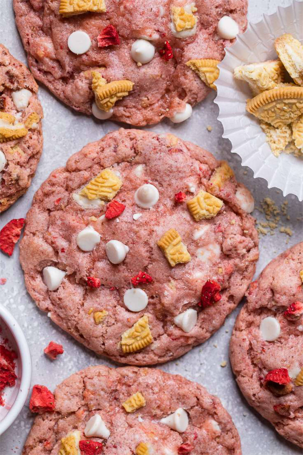 vegan strawberry shortcake cookies
